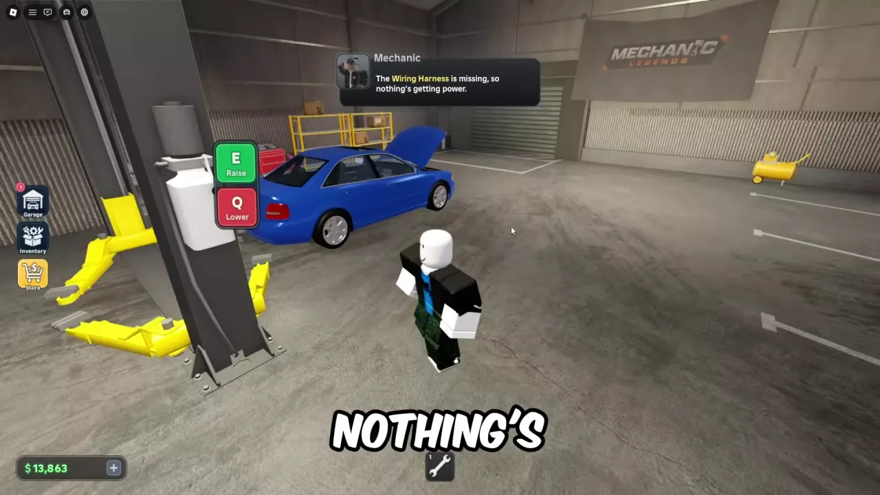 Mechanic warning that the Wiring Harness is missing and the car has no power